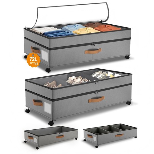 Under bed storage with wheels - under,
