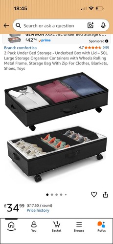 Pack under bed storage - under,