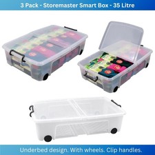 3 Pack Smart Underbed  Clear