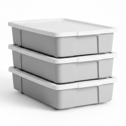 47l grey underbed - underbed, storage