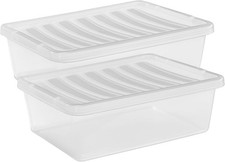 2 x Clear Underbed Storage