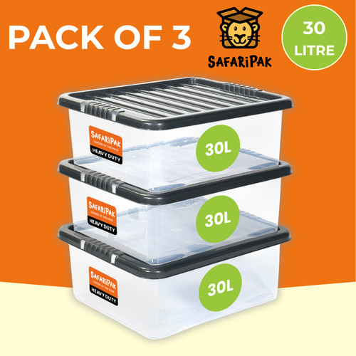 Clear plastic 30l underbed - 3,