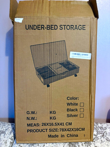 Black under bed - under, storage