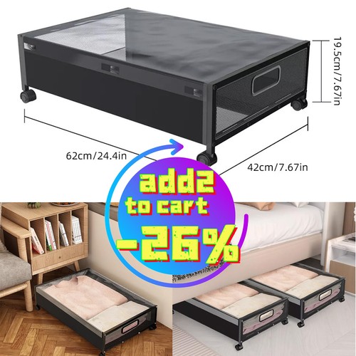 Underbed storage box wheels - box,