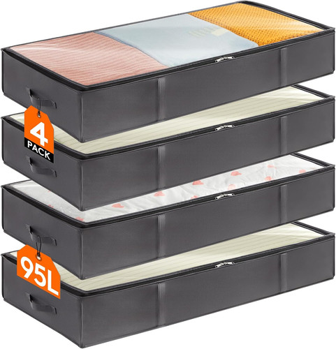 Pack 95l under bed storage - bed,