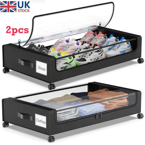Pack under bed storage with - 2-pack,