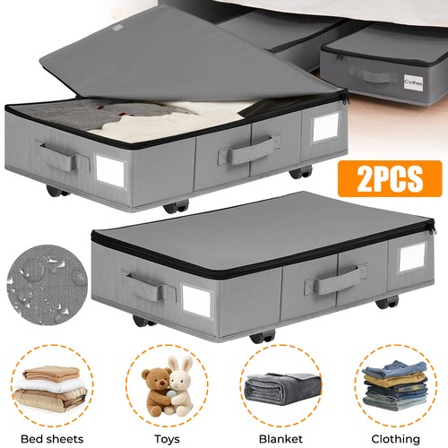 2pcs underbed storage box - underbed,