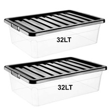 2x 32L Underbed Storage Boxes