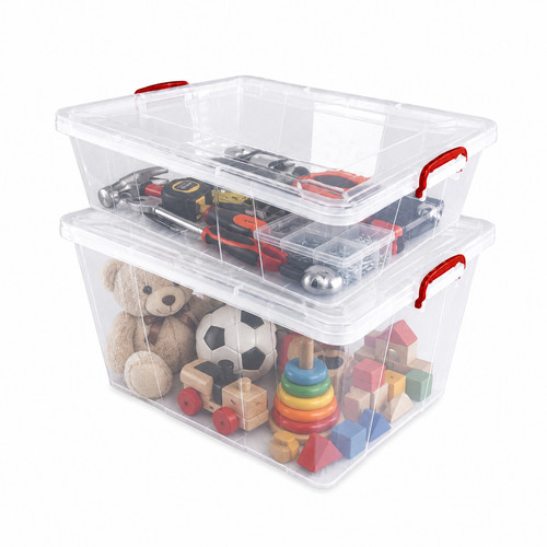 Clear plastic storage - clear, with