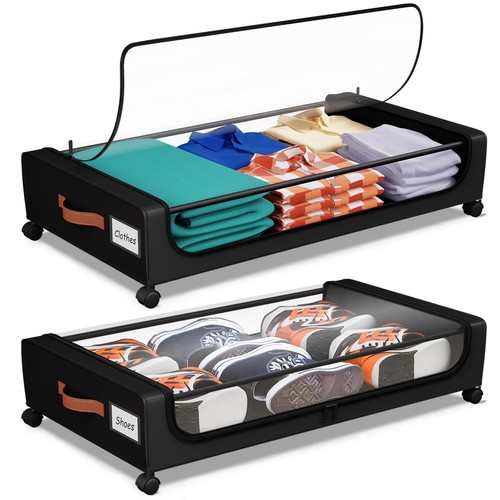 Under bed storage with wheels - under,