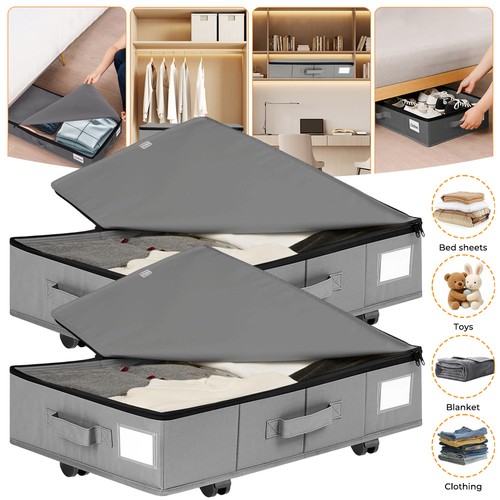 2pcs under bed storage - under, on