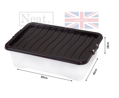 Plastic clear underbed storage - plastic,
