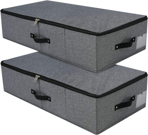 Foldable under bed storage box - under,