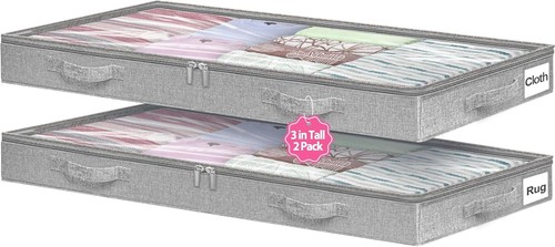 Low profile under bed storage - under,